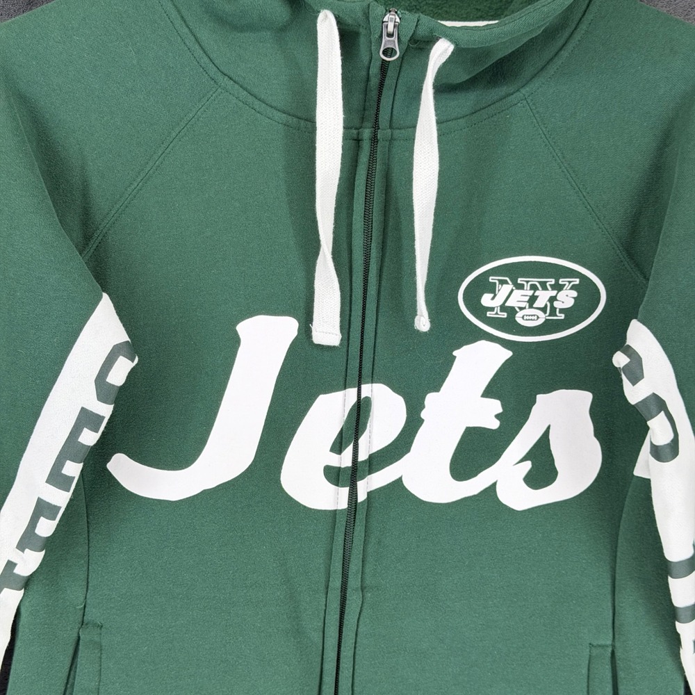 Hands High New York Jets Womens Green Full Zip Hoodie Fleece NFL Medium - Picture 3 of 12
